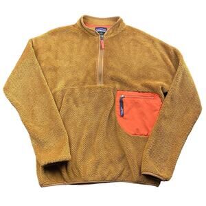 Patagonia Brown and Orange Teddy Jacket with Plush Fleece